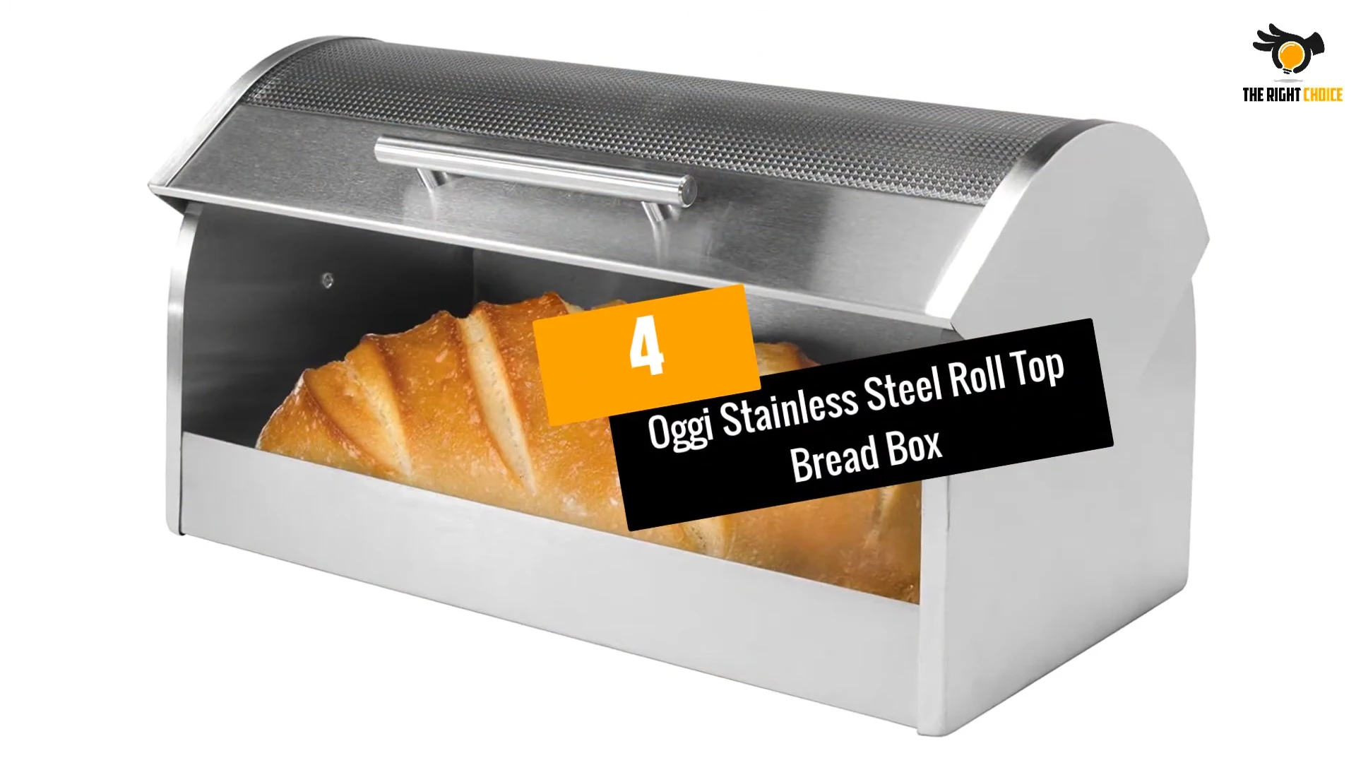 Auggie stainless steel breadbox