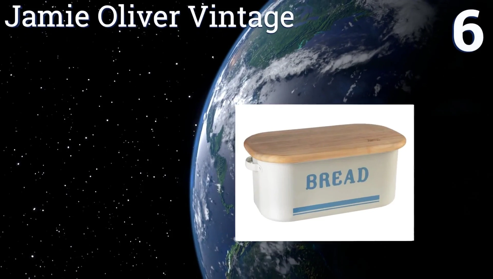 Jamie Oliver Vintage bread box with a grooved lid