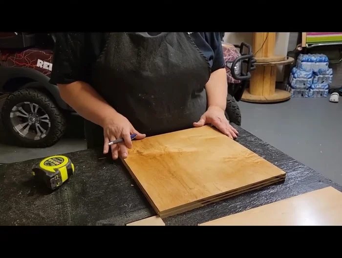 Cut two additional 7-inch by 14-inch pieces for the sides.