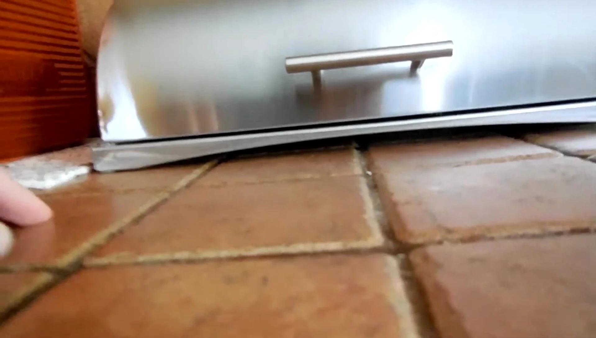 The breadbox sitting on the countertop