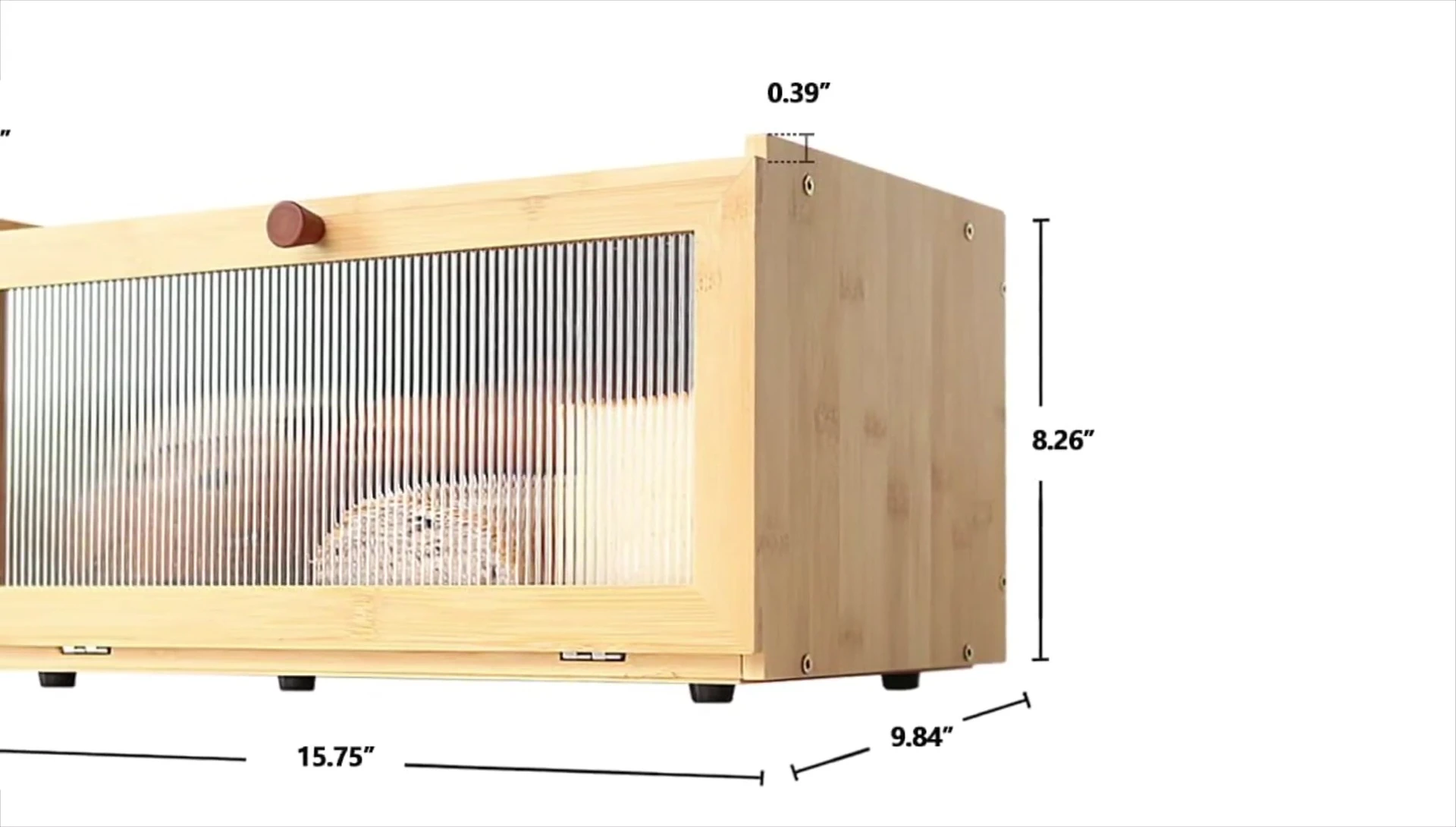 Top view of the Etmi Bread Box highlighting its flat top for extra storage