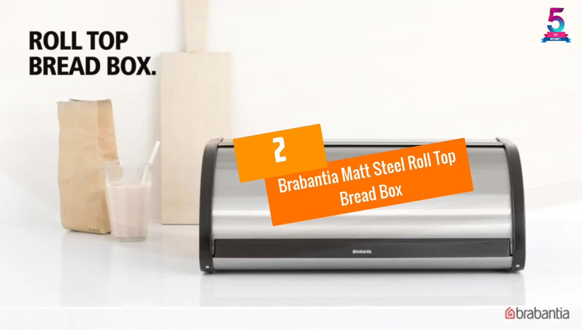 The Brabantia bread box showing its roll-top mechanism