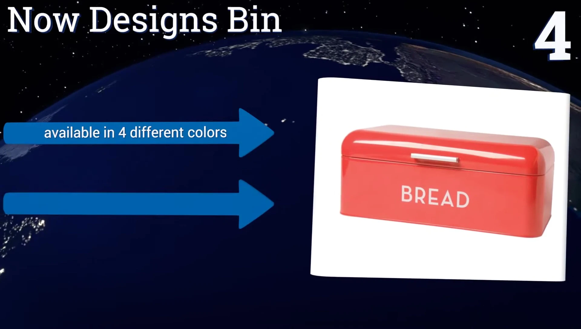 The bread box showing its available color options.