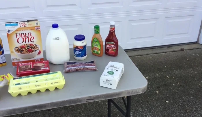 Repackage flour and sugar into airtight containers to prevent tearing and moisture damage.