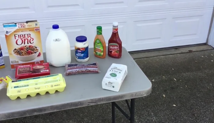 Store butter and cheese in a watertight container to protect them from melting ice.