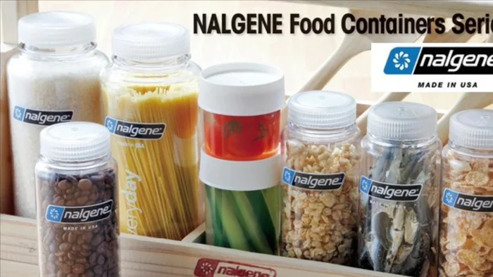 Use larger plastic jars (originally peanut butter jars) to store various dry goods like peanuts, crackers, cookies, hot chocolate, tea, and oatmeal.