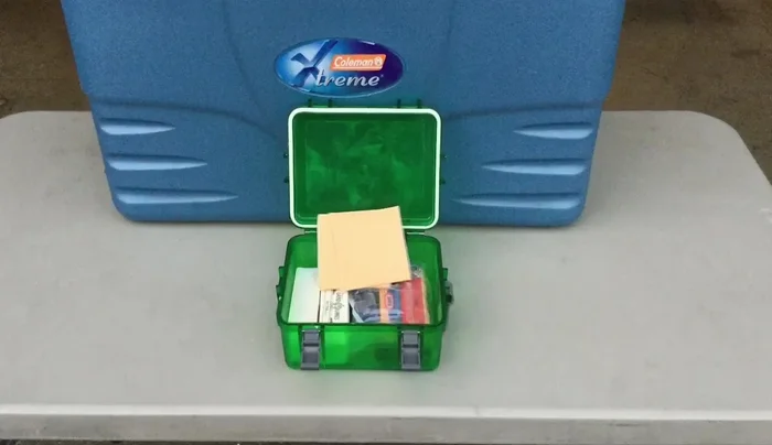 Store butter and cheese in a watertight container to protect them from melting ice.