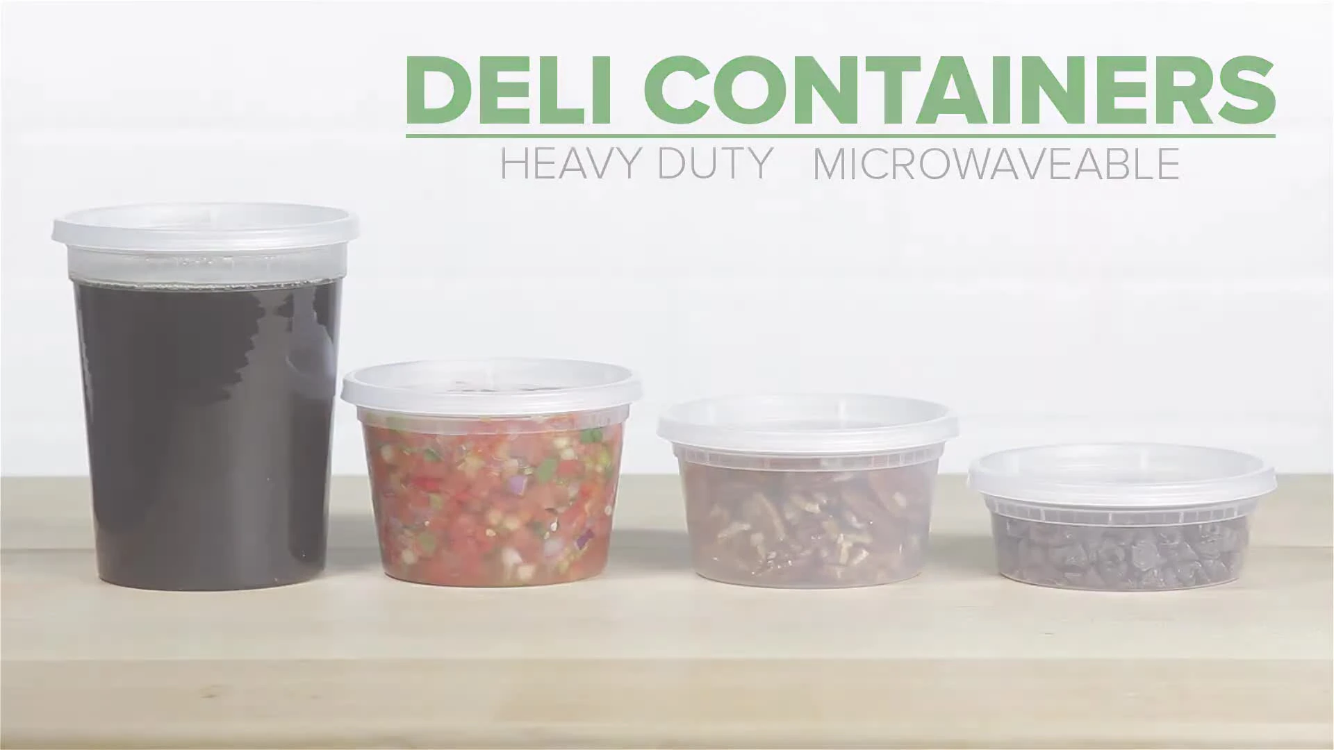 Close-up of heavy-duty deli containers