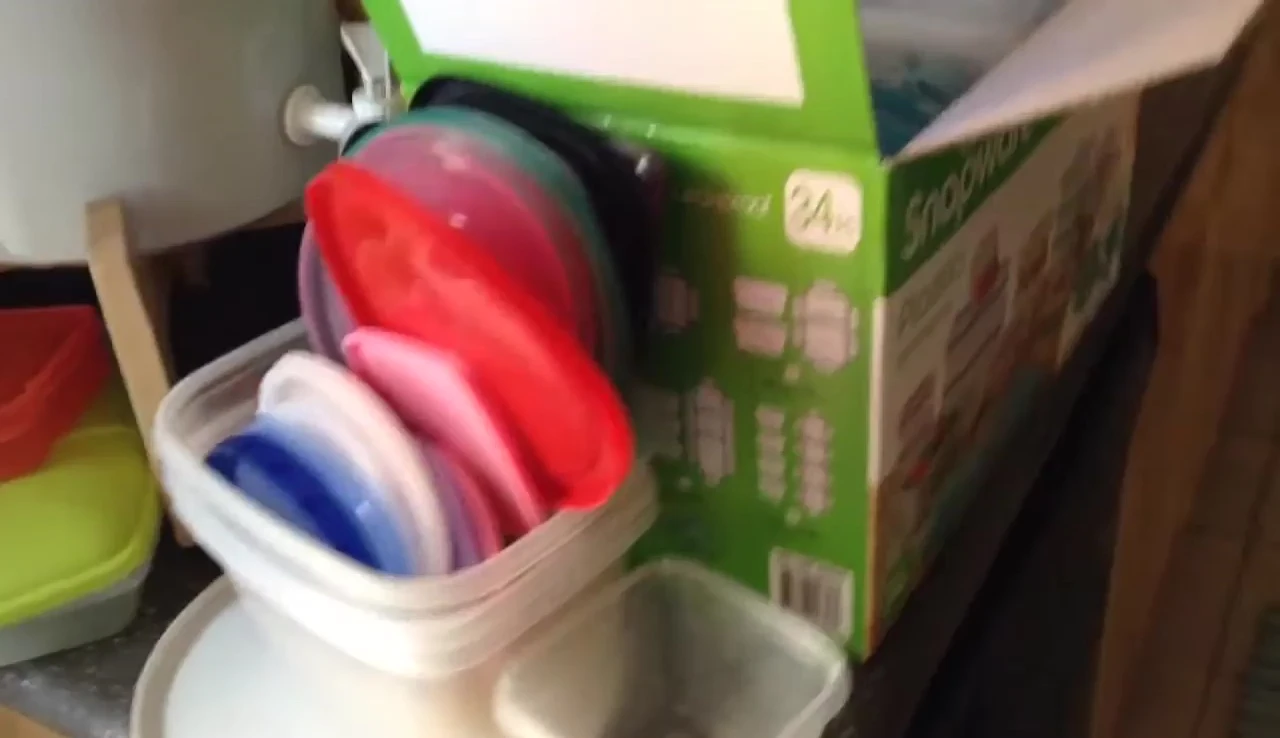 The Snapware box showing the contents.