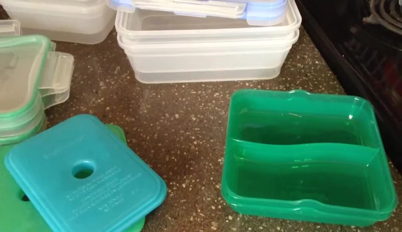 All Snapware containers laid out on the counter, showcasing its various sizes.