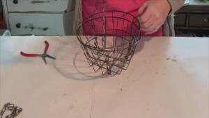 DIY Rustic Hanging Fruit Basket from Dollar Tree