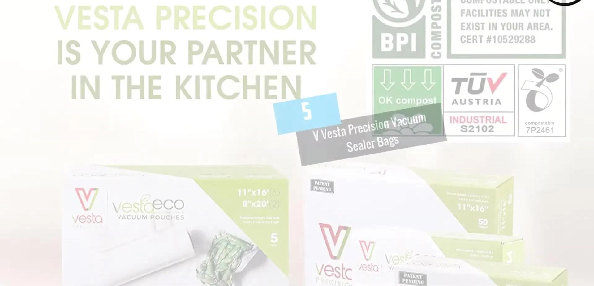 Vesta Precision Vacuum Sealer Bags packaging