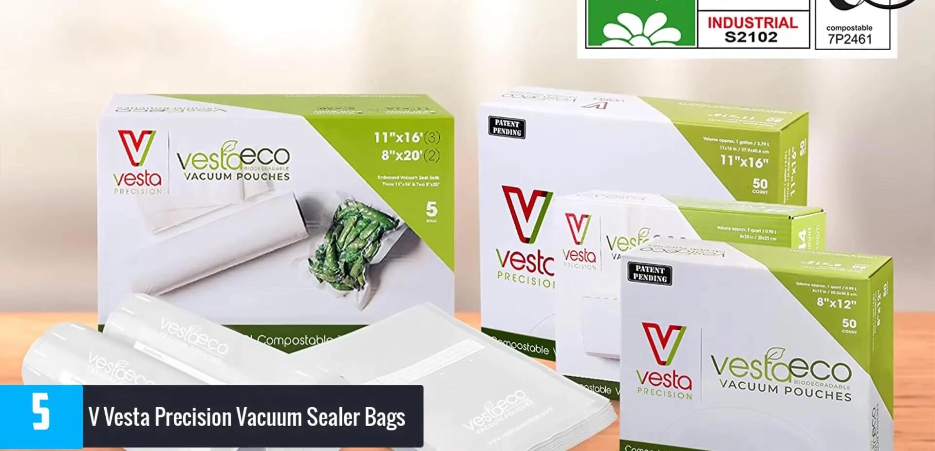 Close-up of Vesta bags showing micro-channel design