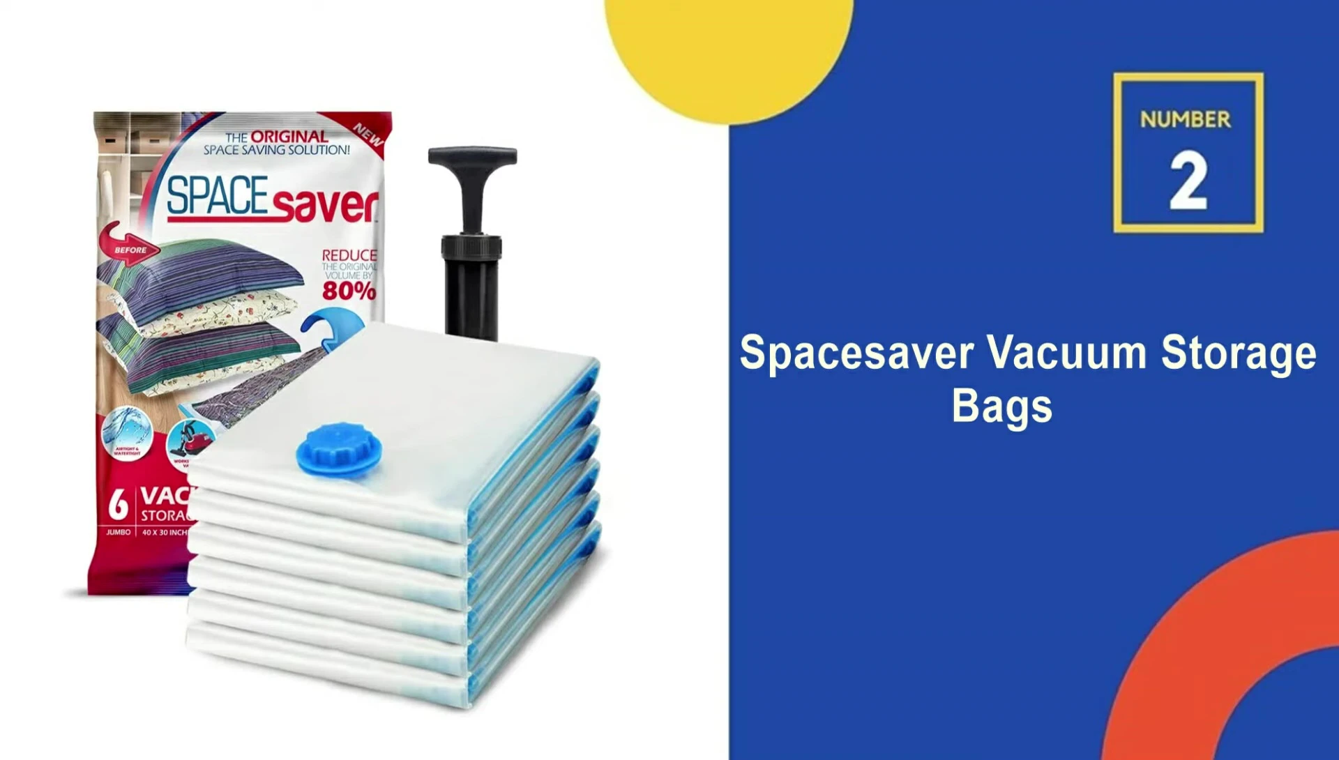 Space Saver vacuum bags packaging
