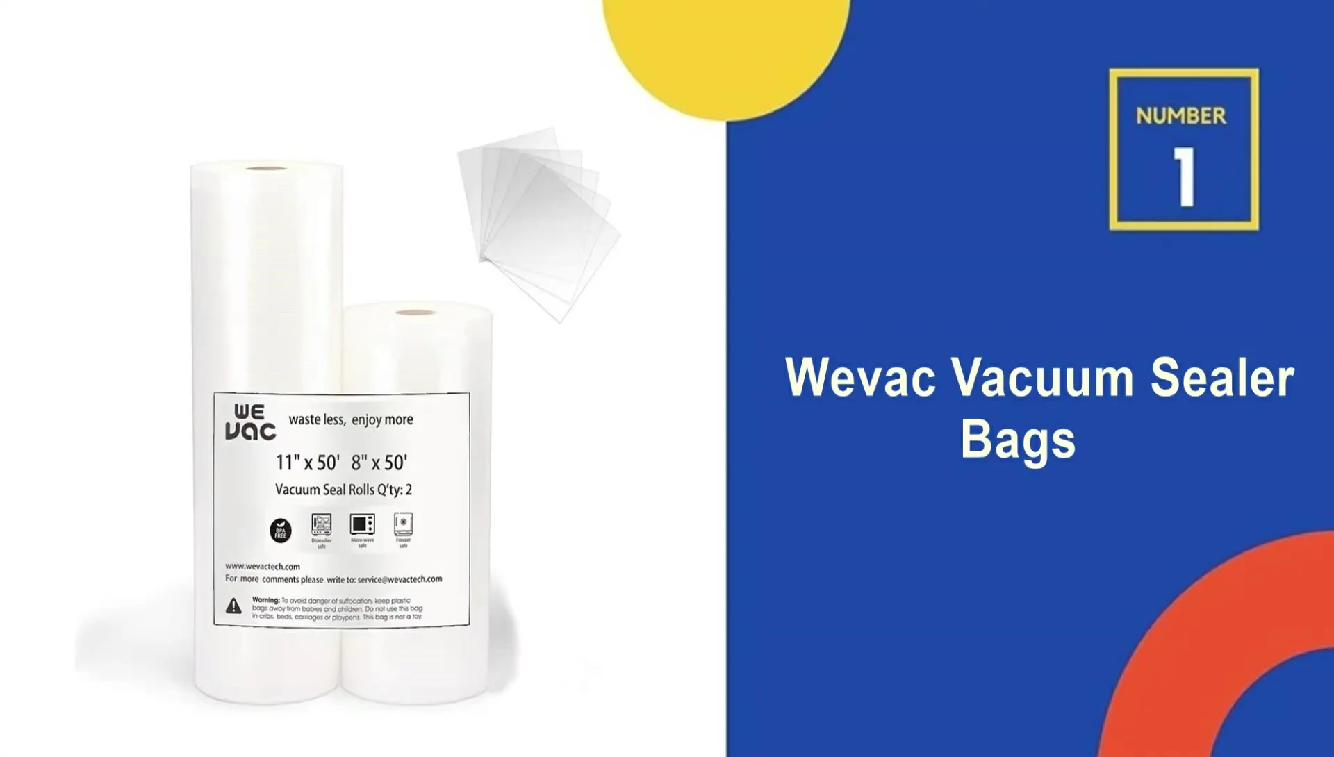 Weevac vacuum sealer bags packaging