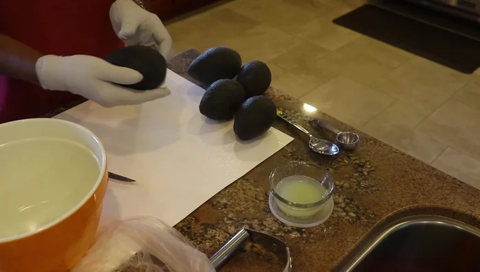 For chunks or mash, scoop the avocado flesh out.