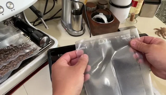 Vacuum seal the bag using the FoodSaver's vacuum and seal function.