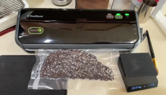 Vacuum seal the bag using the FoodSaver's vacuum and seal function.