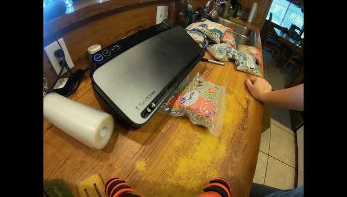 Seal the bag using the Food Saver to remove air.