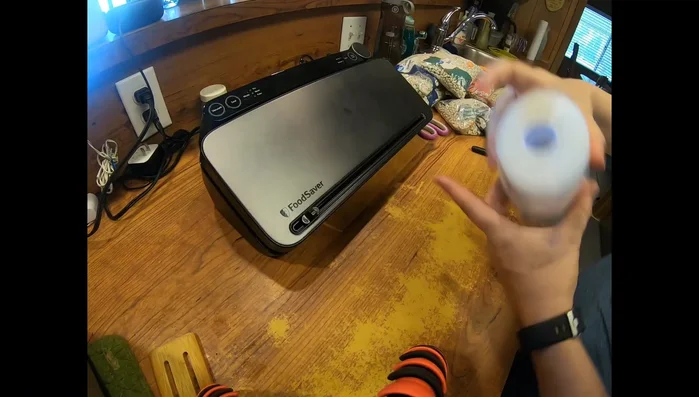 Prepare the Food Saver and Wet/Vac bag.