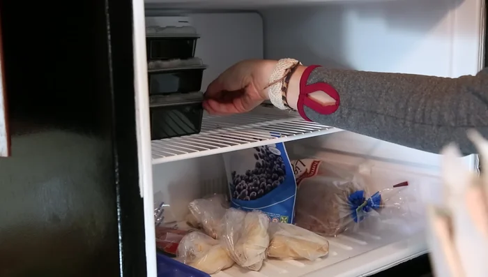 Stack containers for efficient and organized storage. Larger containers fit inside smaller ones.