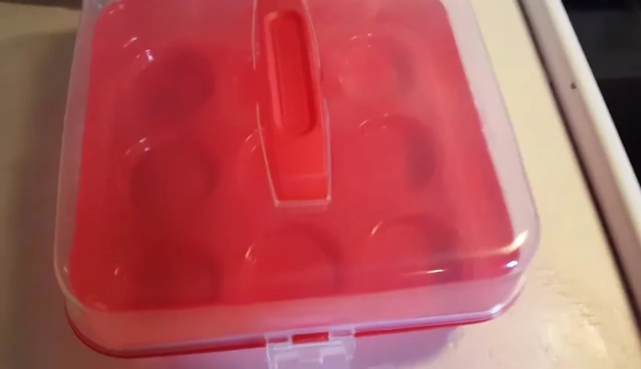 Carrier showing it holds nine cupcakes