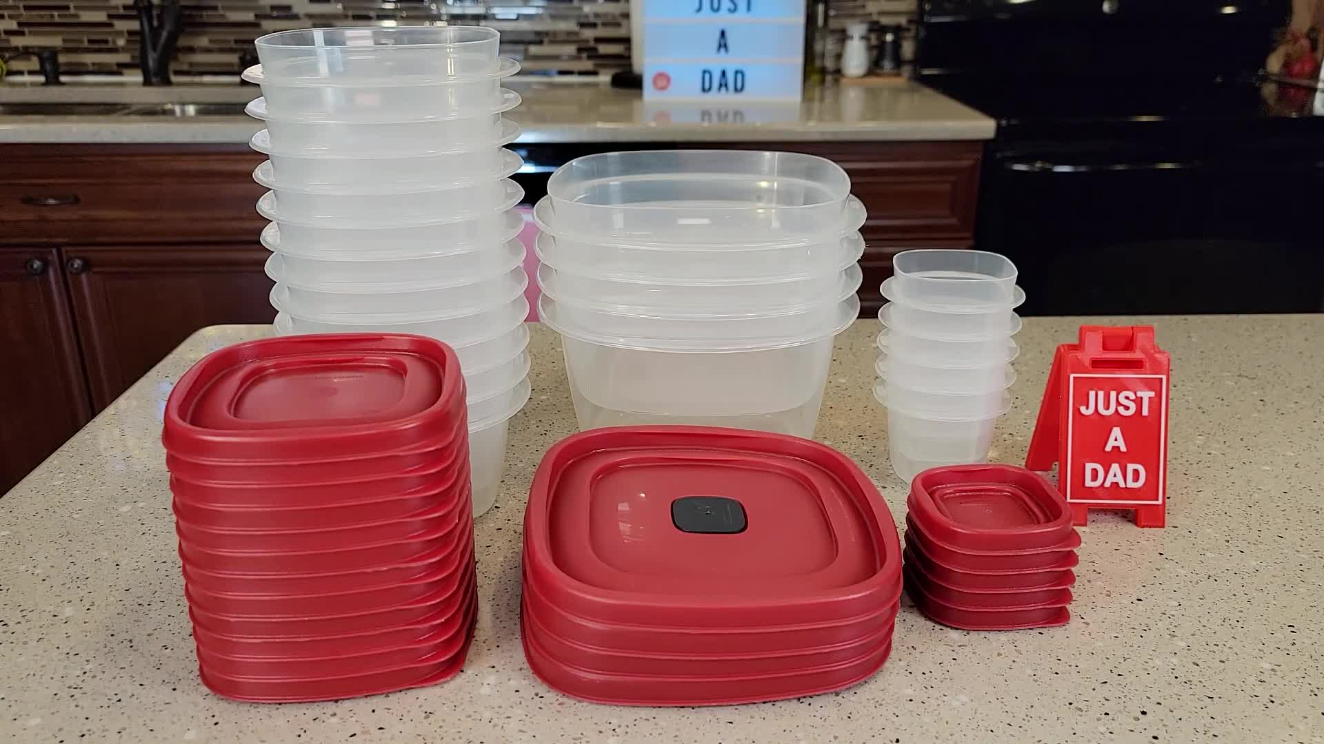 The 21-pack Rubbermaid food storage container set