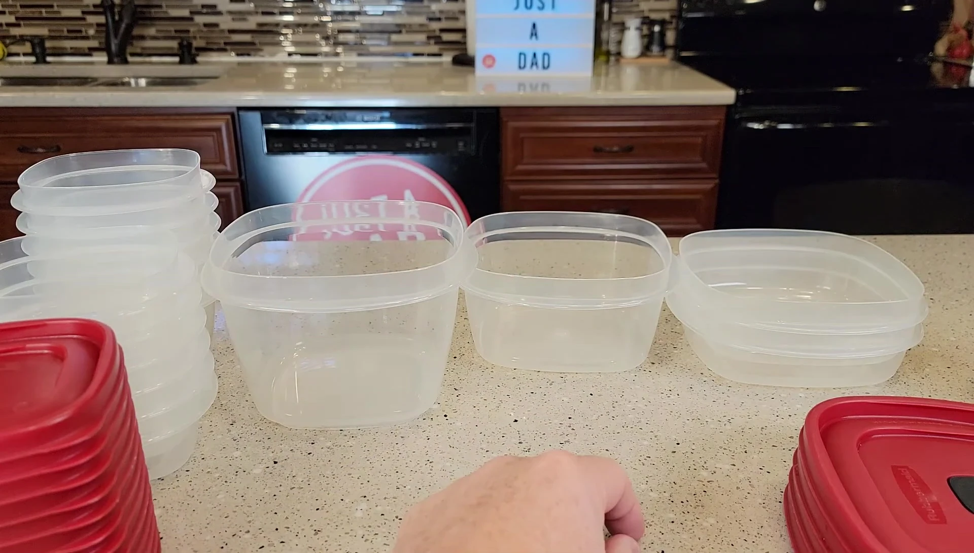 Close-up of the vent on a larger container lid