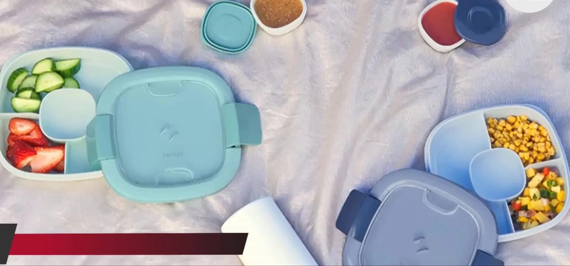 The Benko Salad container with its multiple compartments.