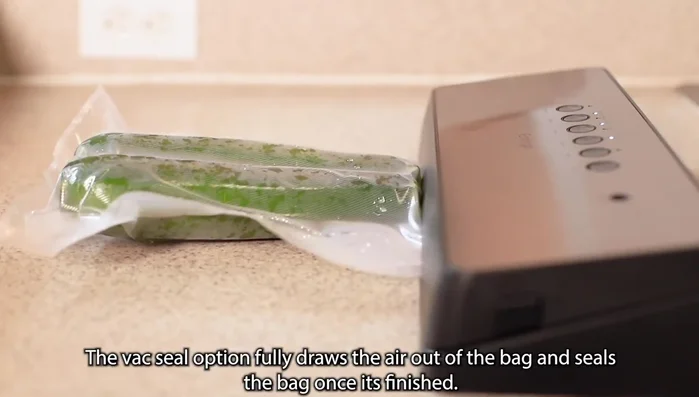 Use the accessory port for vacuum canisters and wine corks.