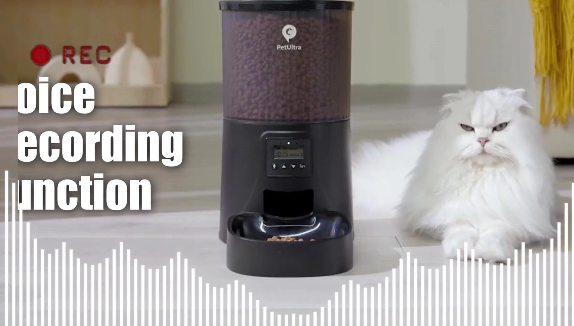 Voice recording feature on the Pet Ultra feeder