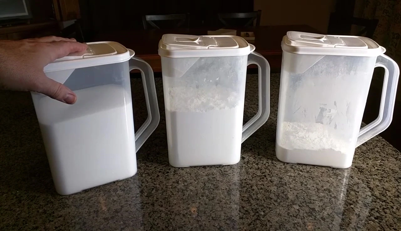 Three Buddy's 4-quart containers shown together
