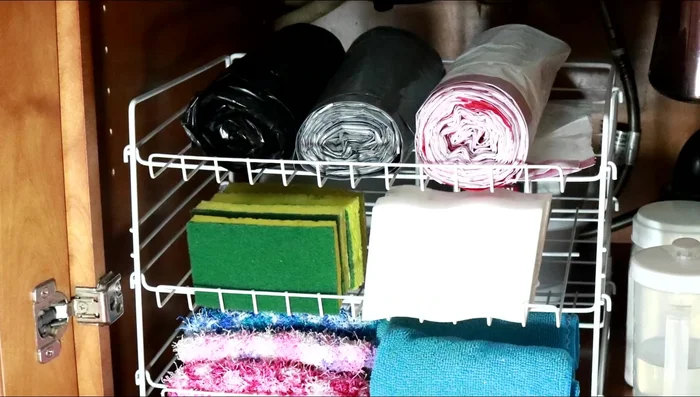 Don't buy more than you need. Pare down items before purchasing organizing products.