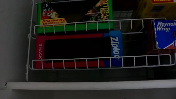 Utilize the can dispenser for other items: baggies, wraps, cleaning supplies, trash bags, etc.