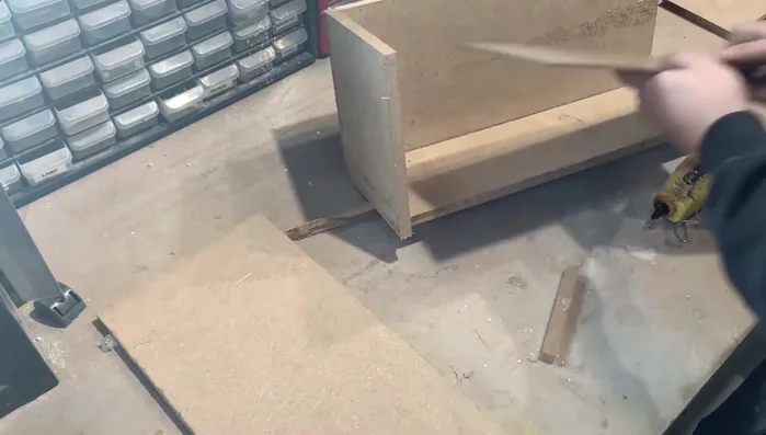 Install Slides: Position the slides ensuring cans will feed and dispense smoothly. Aim for about an inch of drop between tiers.