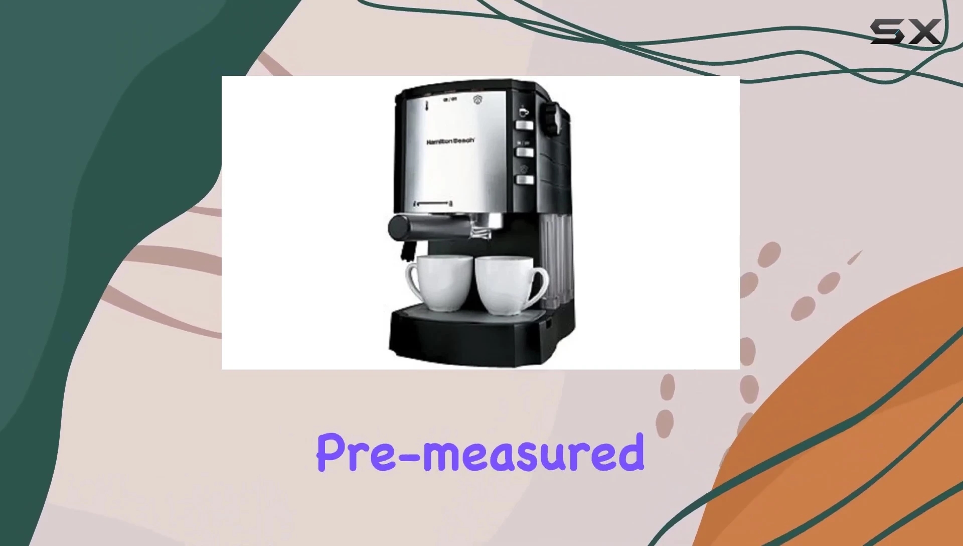 The machine demonstrating the ability to use both pods and ground coffee beans