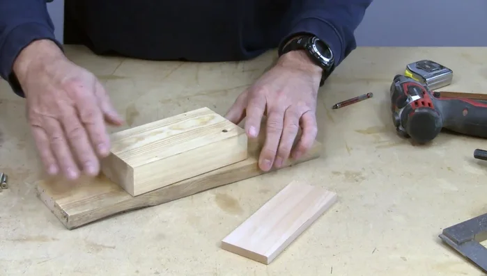 Drill holes using the jig and whole saws. Remove the plugs after each hole.