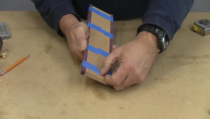 Drill holes using the jig and whole saws. Remove the plugs after each hole.