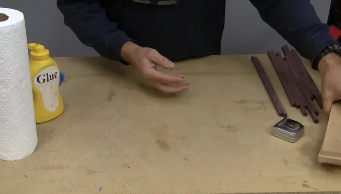 Cut angles on the sides to create a hexagon using an angle finder and table saw.