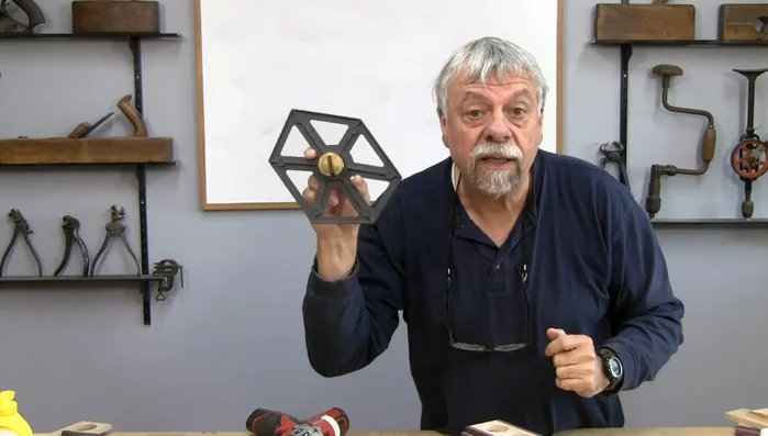 Cut angles on the sides to create a hexagon using an angle finder and table saw.