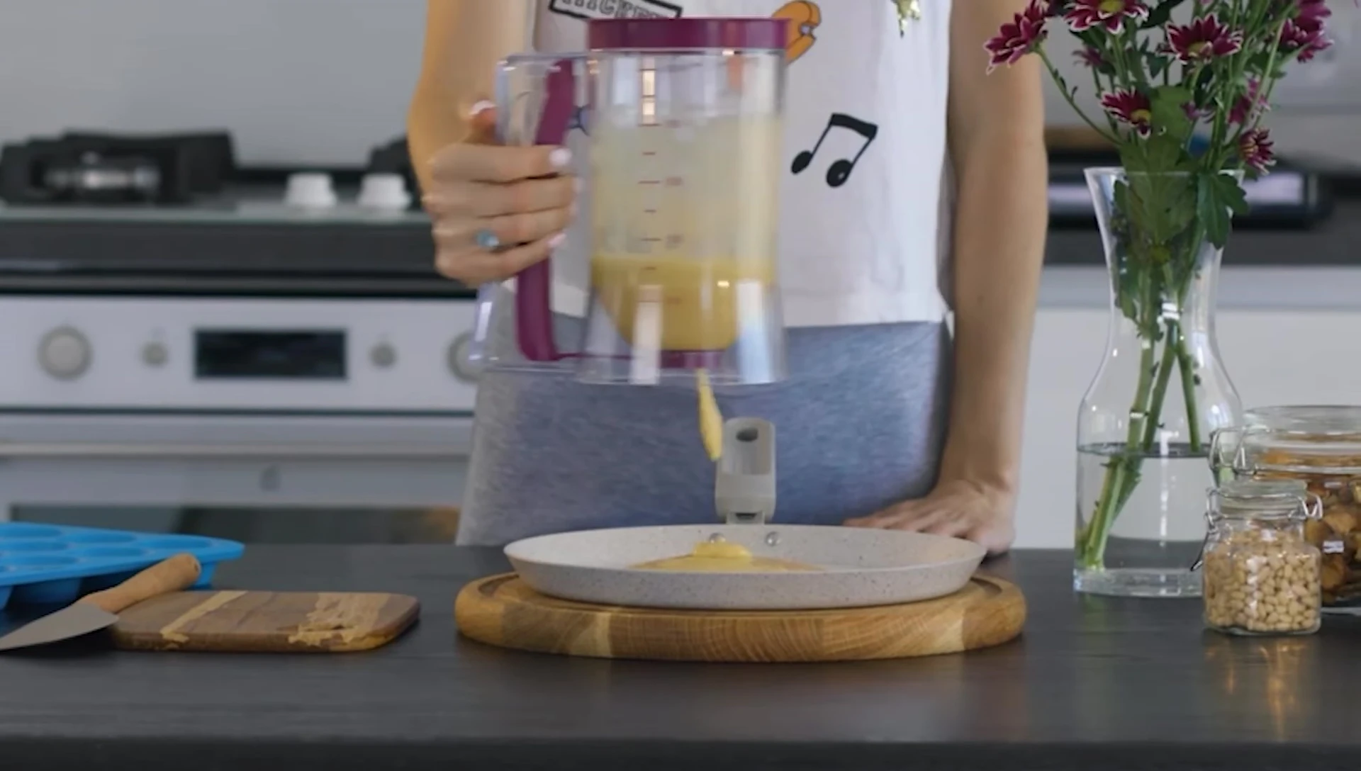 Close-up of the KP dispenser's handle and spout