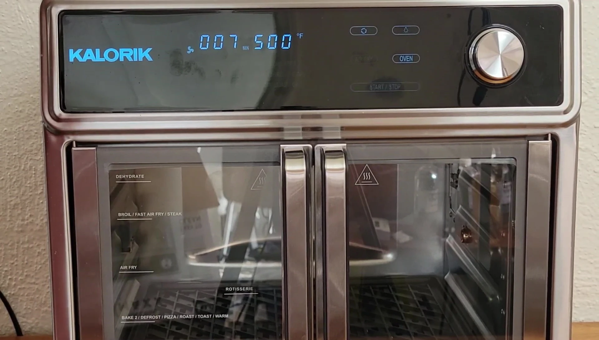 Screenshot showing the grill reaching the target temperature of 500 degrees.