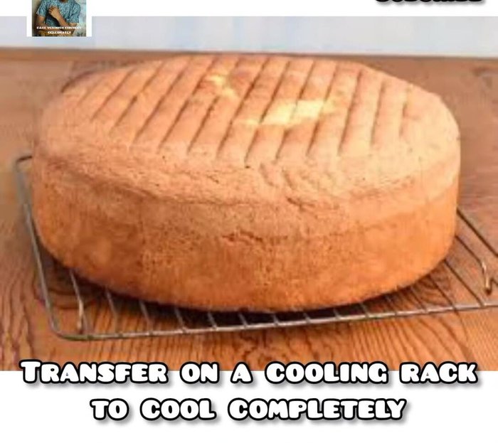 Place the cooled cake on a cooling rack to cool completely.