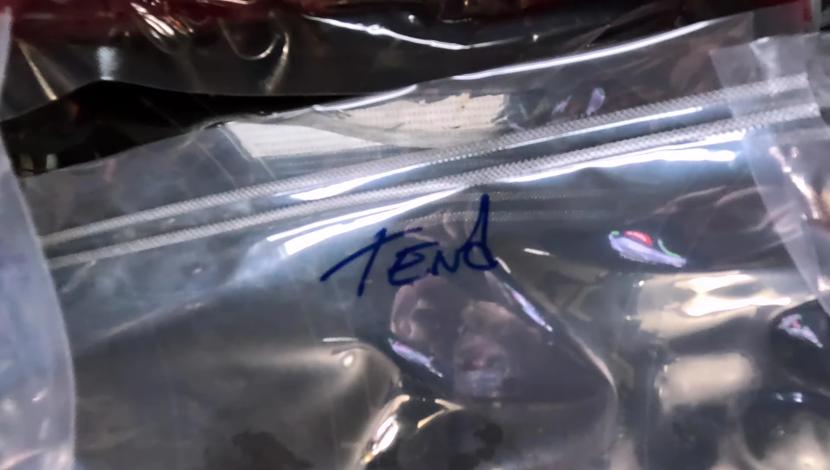 Several sealed bags of venison.