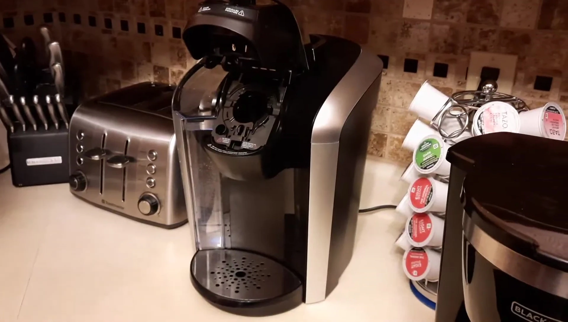 Making the first cup of coffee after the repair