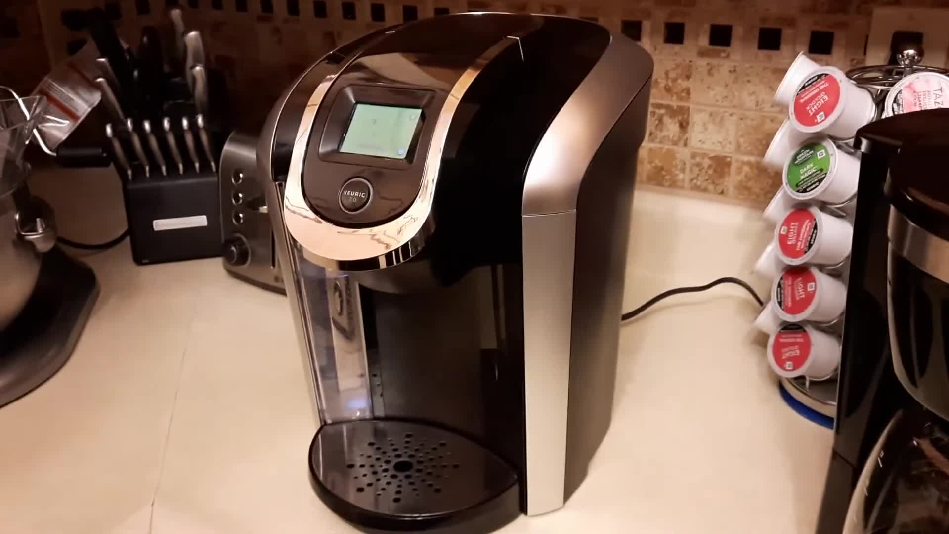 Close-up of the Keurig 2.0 model number