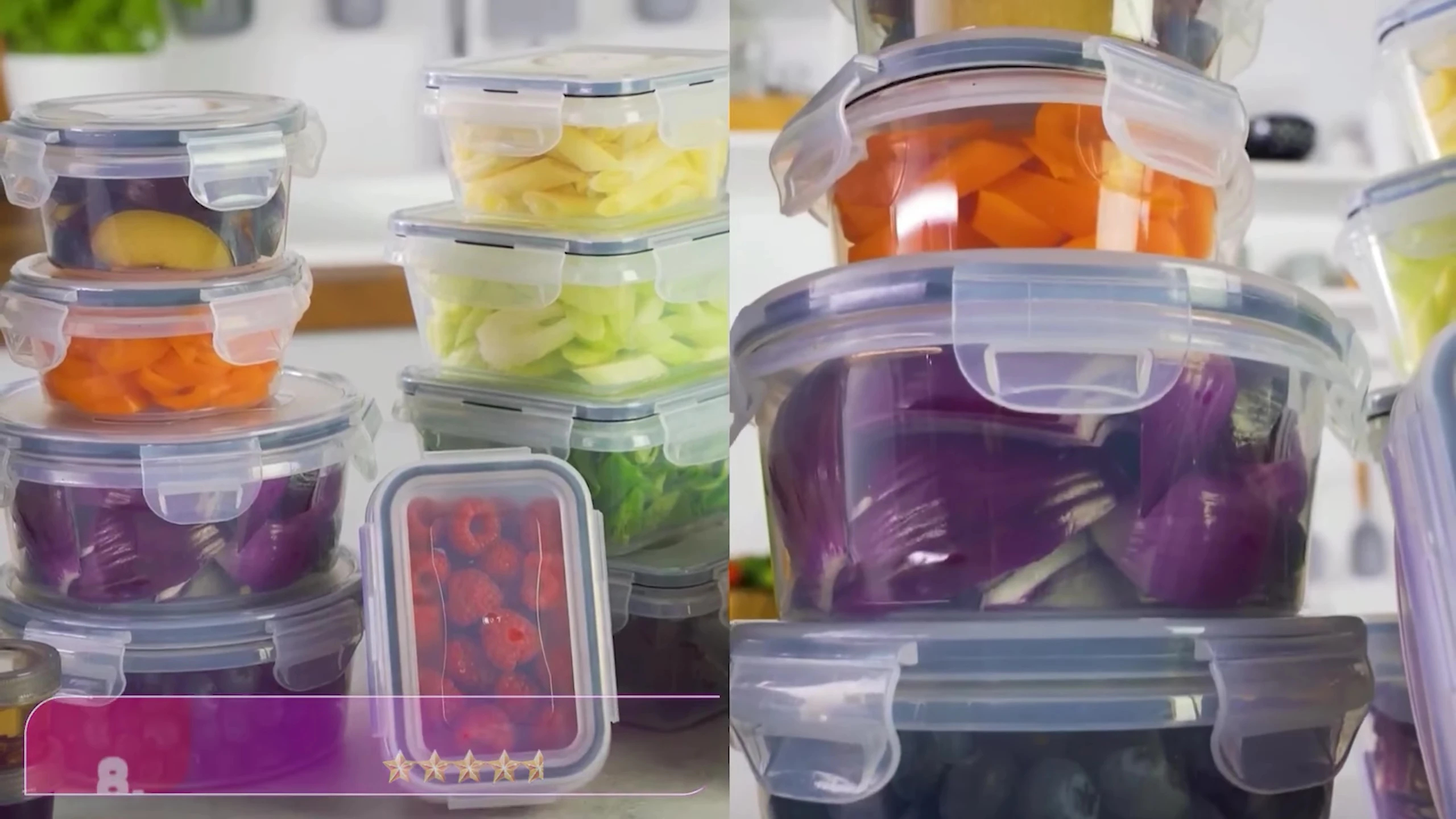 The Fullstar food storage container set showcasing its variety of shapes and sizes.