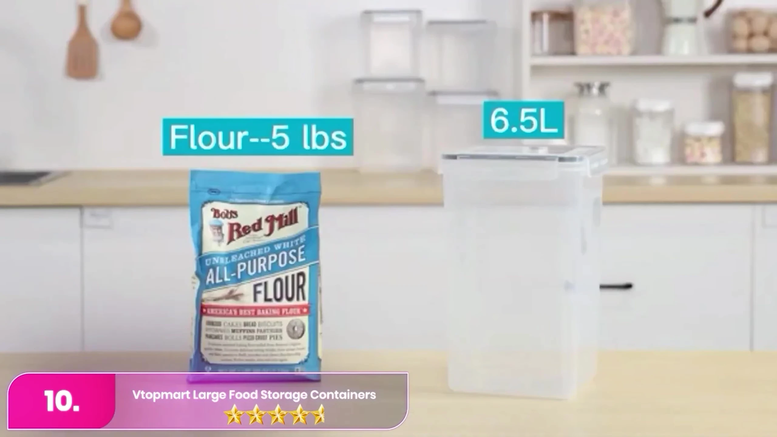A set of Vtop Mart containers showing their size and shape.