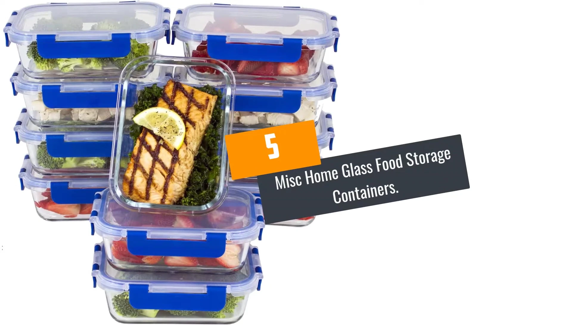 Miscombe glass food storage containers displayed