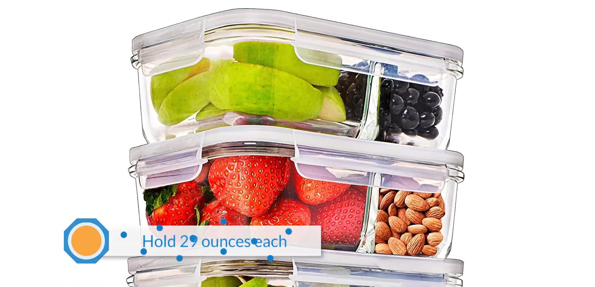 Prep Naturals container showing divided section